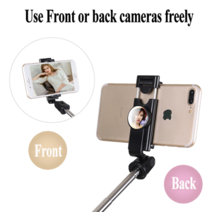 Compact Rotating Bluetooth Selfie Stick/Tripod with Mirror