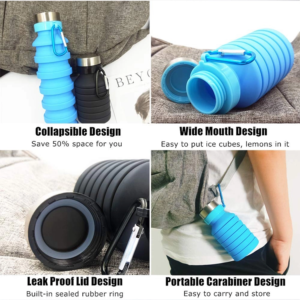 Collapsible Silicone Leak-Proof Water Bottle