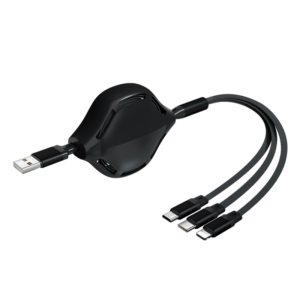 Portable Retractable 3-in-1 USB Charging Cable