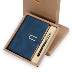 Leather A5 Notepad with Pen in Gift Box