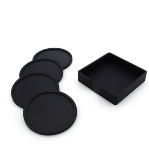 Silicone Coaster Set of 4 With Holder