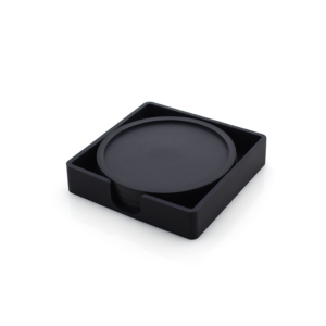 Silicone Coaster Set of 4 With Holder